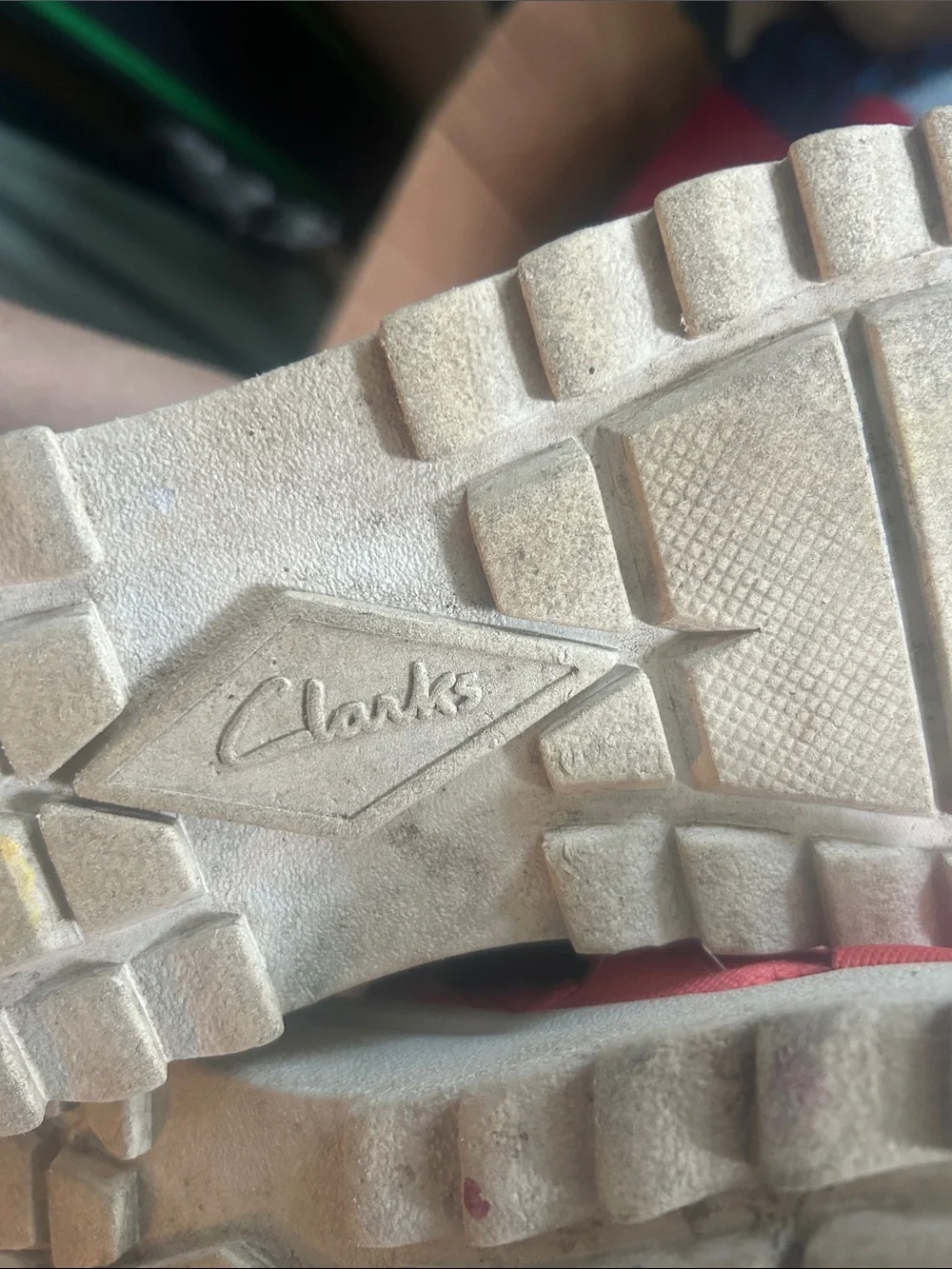 Clarks Coral and Teal Cross-Strap Sandals